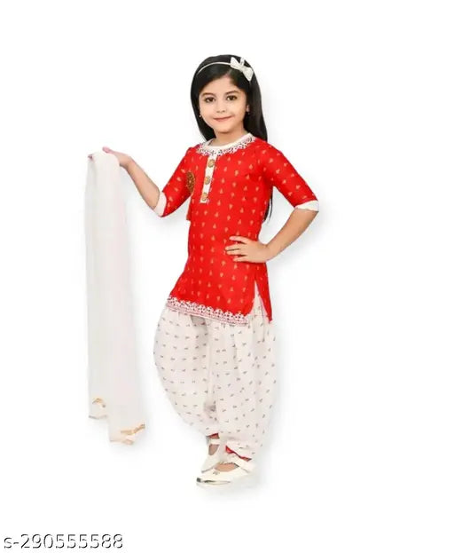 Cotton-linen print co-ord set for girls, Indian party wear suit & salwar with dupatta for weddings, stylish summer dress for girls