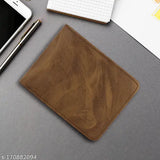 Light brown faux leather Attractive Felice Two Fold wallet, 3 compartments, India-made