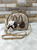 Women's casual sling bag with bow closure, shoulder strap