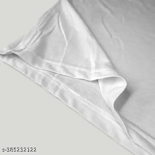 Stylish white kids' printed polyester short sleeves T-shirt, perfect for everyday wear