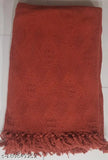 Cotton jacquard diamonds throw, soft and plush, suitable for export, with fringe details at ends