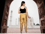 Cotton Silk blend pants with 100% premium cotton lining, self-designed net pattern for women, available in sizes 28-42 (W:37in/H:27in)