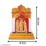 Gold-plated Indian Shree Ram Darbar acrylic frame, religious car dashboard decor for Hindu God Mandir or office table