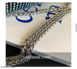 Silver chain with drawstring closure and multiple pockets