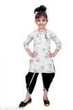 Cream checked Patiala suit for girls by Hariyal Creation - Indian ethnic wear for kids aged 3-9 years