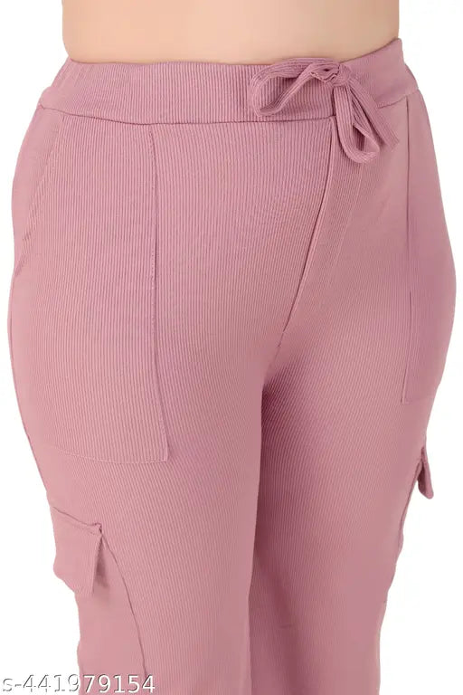 Hot pink high waist women's pants