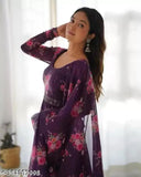 Printed Georgette Chitrarekha Kurta Set with Dupatta - Women's long-sleeve single piece outfits in sizes S, M, L, XL, XXL from India