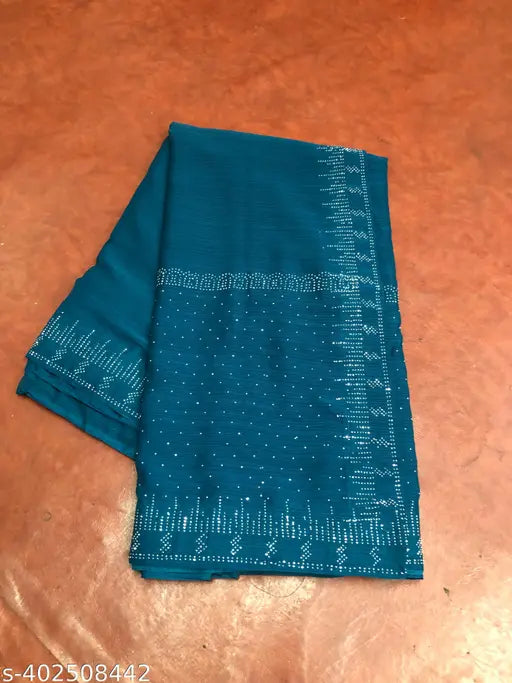 Maroon saree with intricate diamond work