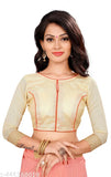 Yellow satin sari with blouse
