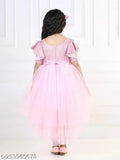BabyPink embellished net hilow dress for girls, 1-2 Years size, Indian origin