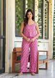 Rayon printed night suit set, comfortable and stylish pyjamas for women, India origin