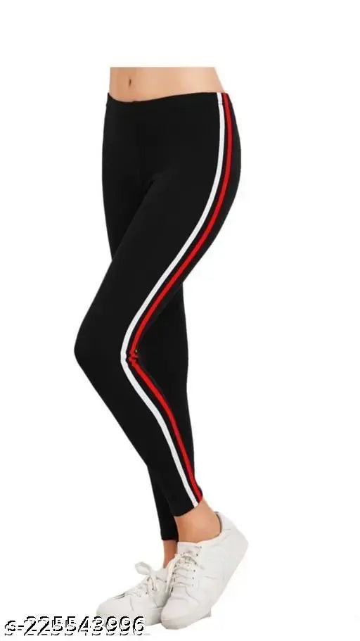 Solid Lycra jeggings for women, high waist, stretchable and skinny fit, ankle length - Made in India