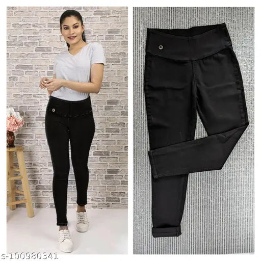 Pure Lycra denim JBB jeans, solid pattern in sizes 26, 28, 30, 32, 34 (waist 26-34, length 38") - made in India