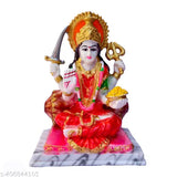 Multicolor polyresin Santoshi Mata statue, intricate hand-crafted Indian art for home pooja room or decorative use (65 cm height)