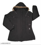 Women's wool jacket with buckle - solid pattern, long sleeves, size M, L or XL on hanger