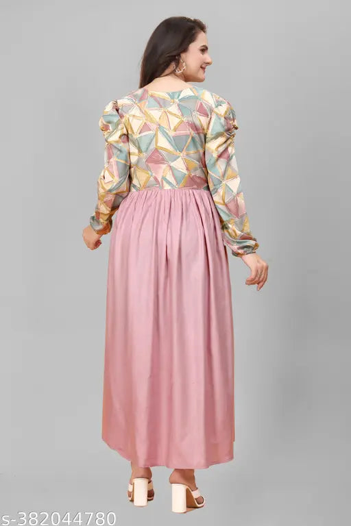 Kora muslin printed Aliya cut Netra, three-quarter sleeve Indian ethnic wear