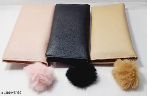 3 ps combo curvy bow flap hand clutch for women and girl