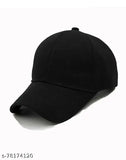 Plain black cotton baseball cap, suitable for men, boys, women, and girls. Perfect for parties, weddings, casual or formal events, great for sports. Made in India." (124 characters)