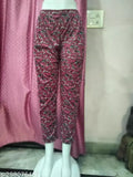 Red paisley women's lounge pants lower waist fit