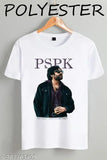 Pawan Kalyan PSPK blue side new printed net short sleeve polo, Indian-origin polyester sportswear on hanger