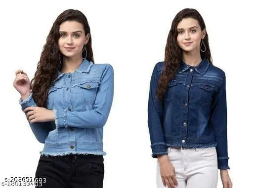 Colorful cotton-linen twill jacket combo (pack of 2) - Red, Black, Green, Pink, Maroon, Yellow, Maroon, and Green jackets in latest fashion styles