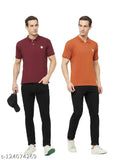 Matty Lycra Cotton T-Shirt for Men, HOLDIT COMBO solid polo neck design, perfect for casual wear