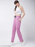 Purple cotton track pants
