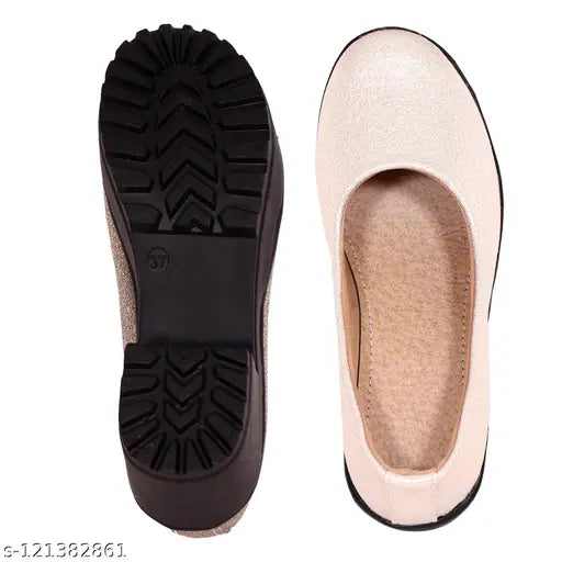 Synthetic Bhavi women's casual bellies, solid design with ankle loop, Indian origin
