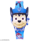 3D Action Figure Paw Patrol Face Based Toy Design Digital Glowing Watch with Disco Music and Blinking Lights for Kids | for Boys Girls- Good Birthday Return Gift