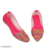 Patent leather, woven design Spoiltbrat women's comfortable flat pink bellies - premium quality, soft fabric for a comfortable fit, popular Jutti style for wardrobe
