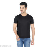 Cotton blend Tranding Round Neck T-shirt for men, solid color, short sleeves, available in S, M, L, XL, XXL sizes. Casual fashion wear for comfortable outings. Made in India