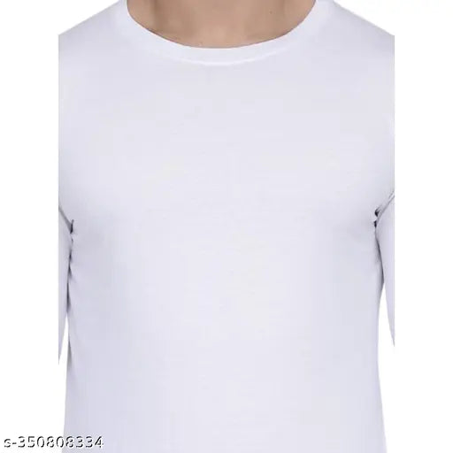 Regular Men'S Solid Cotton Blend Tshirt Full Sleeve(Pack Of 2)