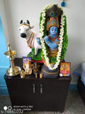 Handmade white polyester mogra garland, 5ft decorative creeper for home/office, Indian-origin figurine art piece