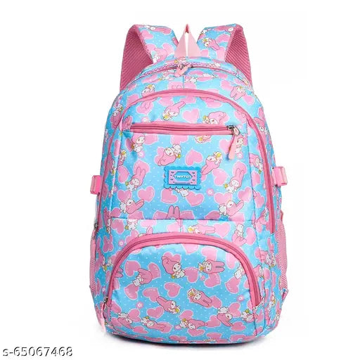Sky blue Tinytot backpack, 26L capacity, water-resistant, stylish and trendy for girls/women travel or school use, free size (30x40cm), made in India