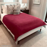 Red solid polar fleece single bed blanket by VORDVIGO, 60x90 inches