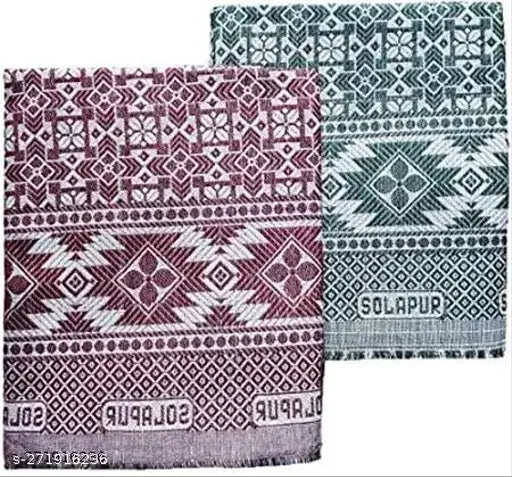 Vibrant Floral Solapur Cotton Blanket Chaddar set - premium quality, machine washable, free size