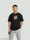 Cotton blend oversized round neck tshirt for men, breathable and comfortable for daily wear