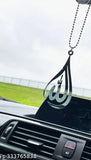 EliteAuto Premium Allah Islamic laser-cut acrylic rearview mirror, lightweight hanging with adjustable metal chain - quality plastic decor for car interior, India origin