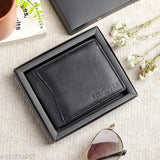 Redcutter men's leather wallet, black, 3 compartments, genuine branded, RFID blocking