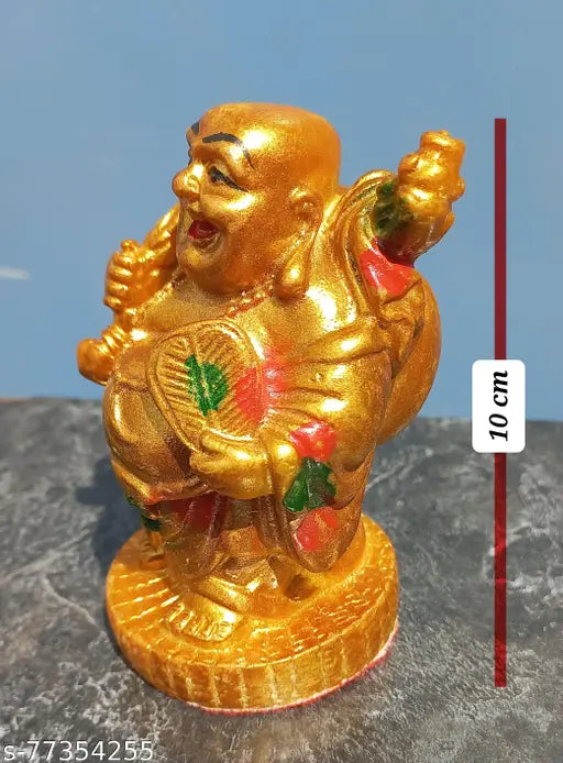 Unbreakable plastic Laughing Buddha statue, symbolizing wealth & prosperity, home decor or gift