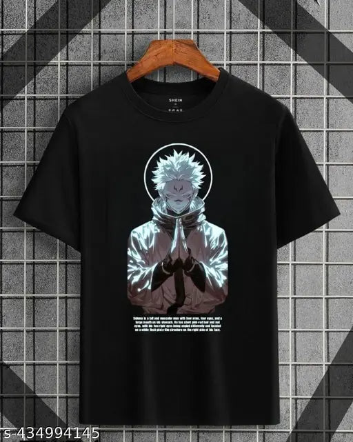 Ryomen Sakuna Anime printed cotton t-shirt, premium quality Jujutsu Kaisen graphic tee for fans, round neck, HD print, made in India