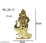 Lord God OM Murugan Muruga Subramania Swamy Skanda Statue Double Sided Same View With Peacock Metal 5 Centimetre Height Small Idol Figure Show Piece For Car Dashboard Pooja Room Study Room Gifting
