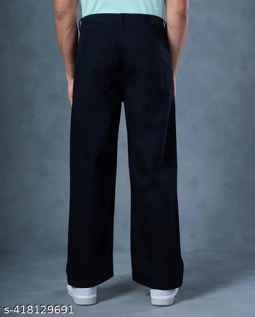 Black long cargo pants, elastic waistband