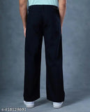 Black long cargo pants, elastic waistband