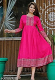 Pink cotton kameez with embroidered borders