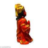 Resin Hanuman Ji Ki Murti in Blessing Posture, 10cm x 1.5cm x 1cm, Indian temple decor statue for car dashboard or home