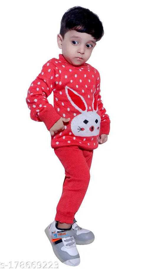 Woolen printed net boys sweater (1-2 years), stylish Tinkle design from India