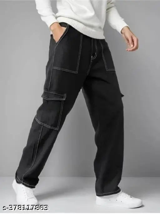 Cotton blend, straight-fit, six-pocket jeans for boys - mid rise, clean wash, round pockets, manufactured in India. Size: 28x40, 30x40, 32x40