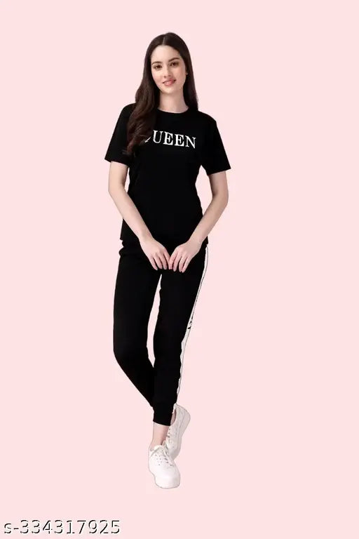 Striped cotton blend women's summer tracksuit, trending activewear for yoga or sports with stretchable lycra fabric