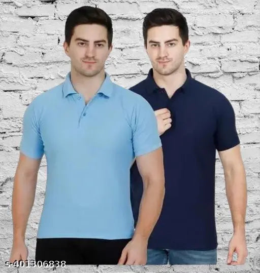 SON ENTERPRISES T-shirt Men's Polo T-Shirt in Matty Fabric, Regular Fit Half Sleeves Bottom Neck Collar (Plus Size also available from S-3XL)